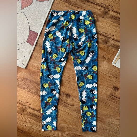 LuLaRoe Frankenstein & Bride of Frankenstein Halloween Leggings. One size - Picture 6 of 6